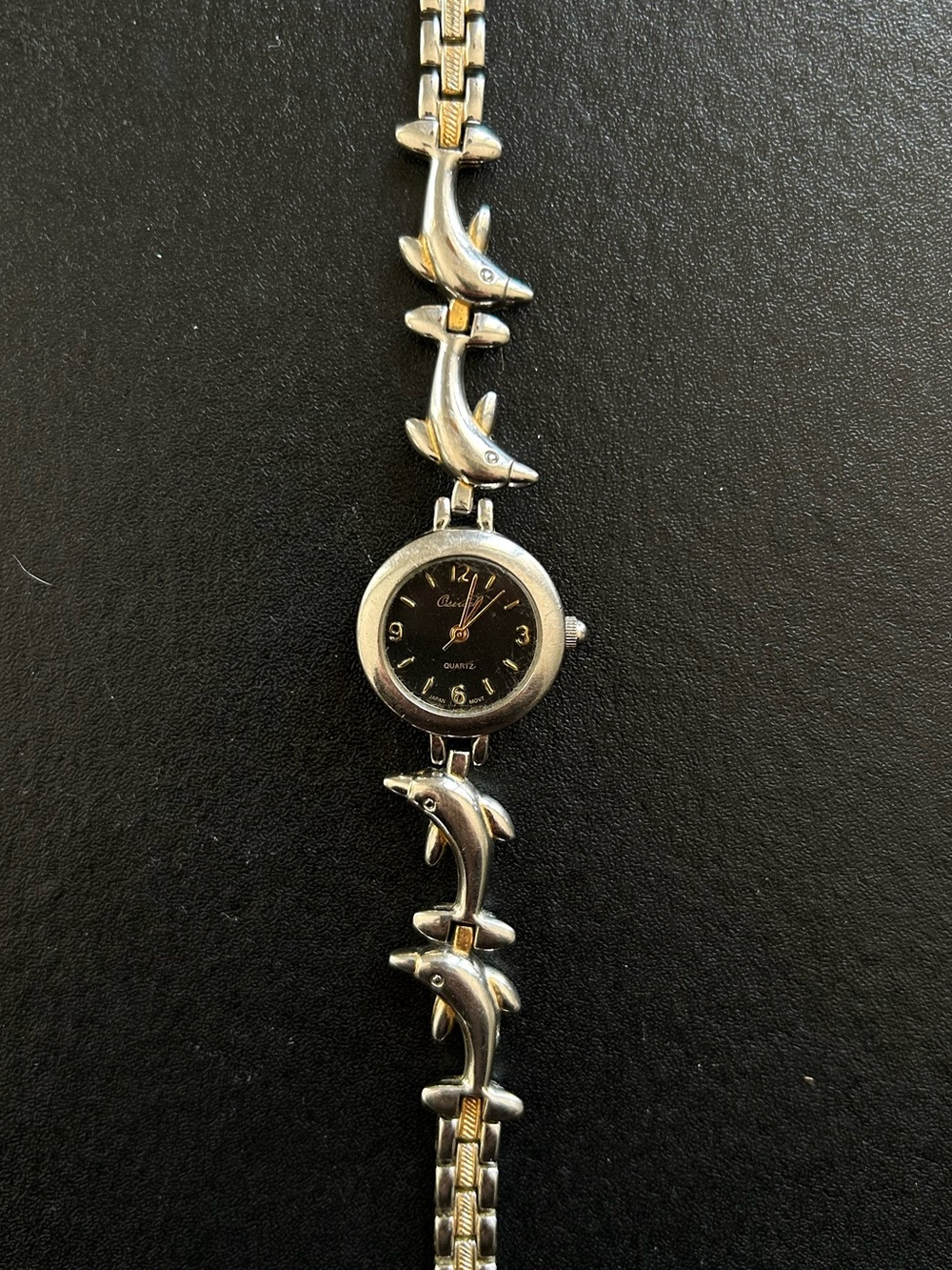 Osirock Y2K Rare Dolphin Two Tone Bracelet Quartz Watch - Working!